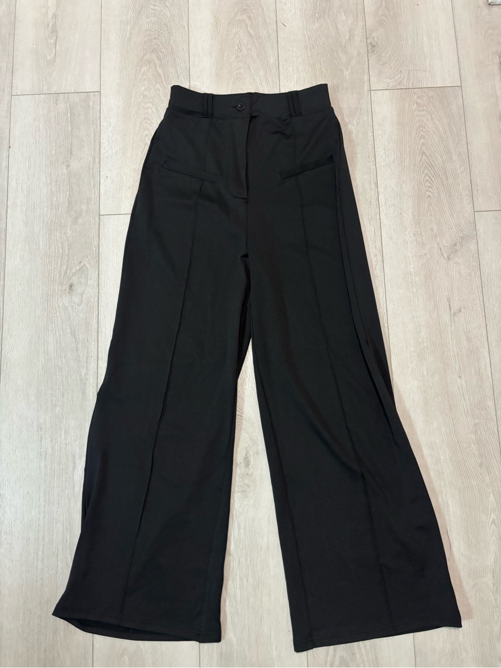 Black High-Waisted Wide Leg Dress Pants Size Small